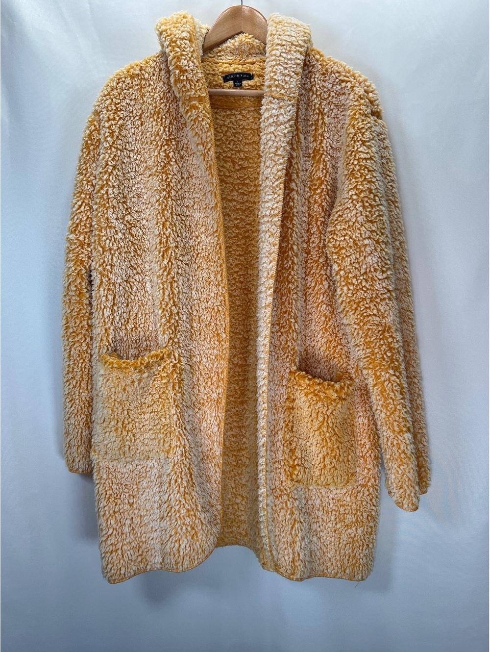 Ellie & Kate Cozy Hooded Sherpa Teddy Sweater Jacket Women's Large